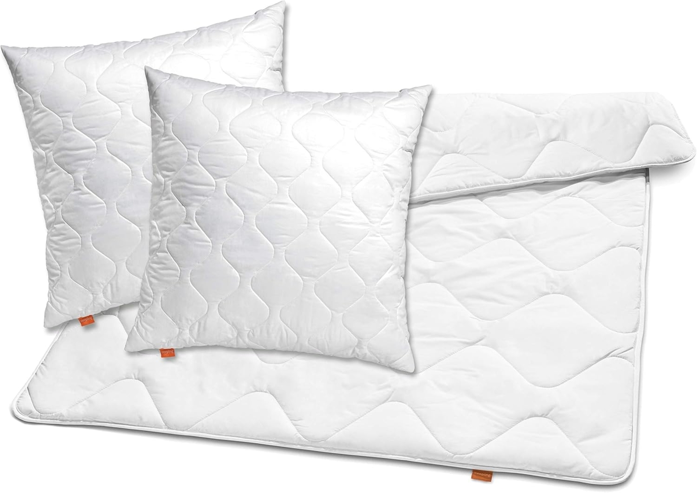 sleepling Bettdecke + Kopfkissen Bettwaren Set, Füllung: 100% Polyester, Bezug: 100% Polyester, 2x Kopfkissen 80 x 80 cm + Ganzjahresdecke 200 x 200 cm, Ökotex 100 Bild 1