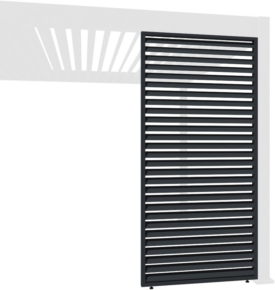 Weide Horizontale Lamellenwand für Weide Pergola | anthrazit | aus Aluminium Bild 1