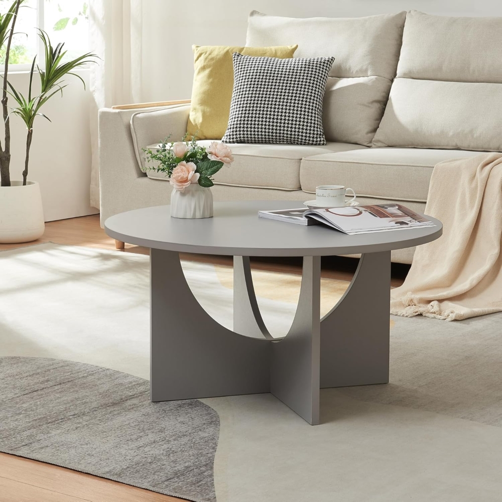 Couchtisch Rindal 80x42 cm Hellgrau [en. casa] Bild 1