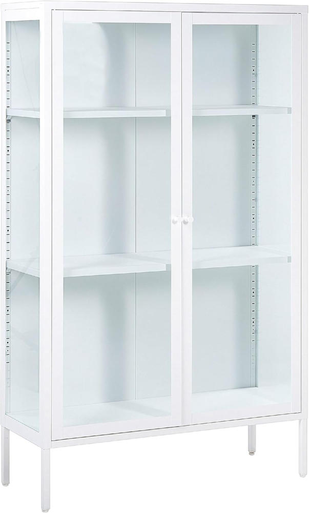 Vitrine NASH Metall 90 cm 35 cm Weiß Bild 1
