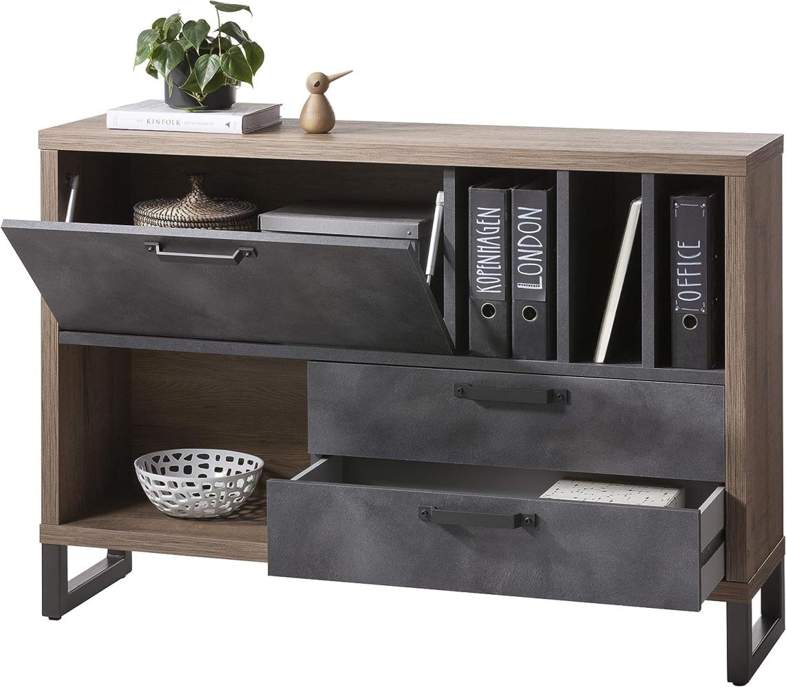 Amazon Marke - Movian - Sideboard mit 2 Schubladen, 140 x 97 x 35 cm, Eiche/Tadao Bild 1
