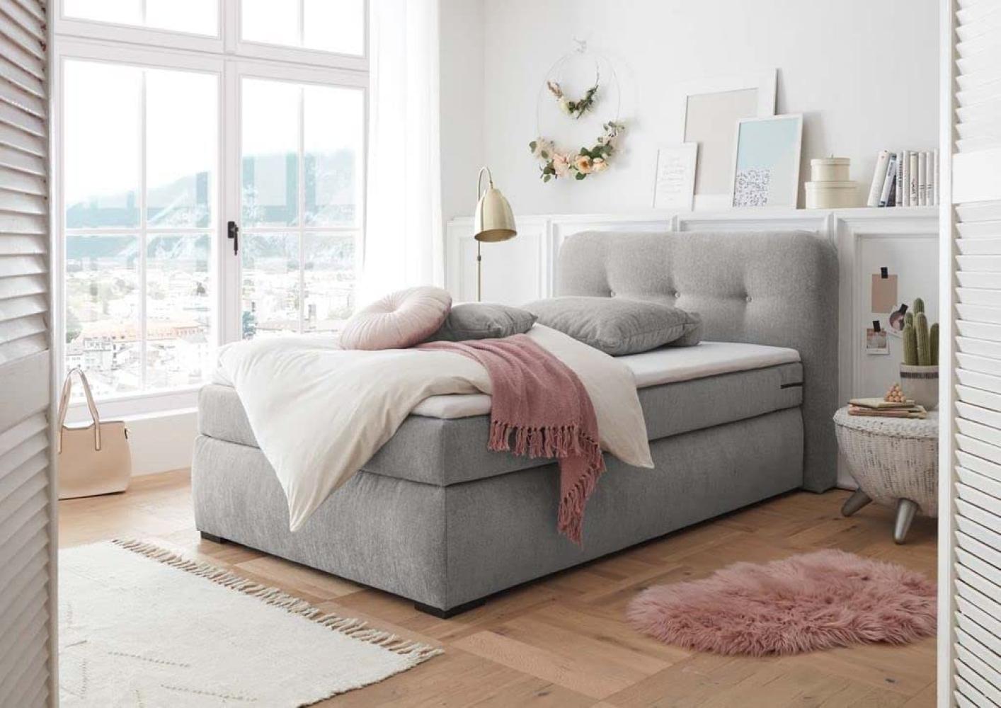 Boxspringbett LA PALMA 6, Grey, 120x200 cm Bild 1