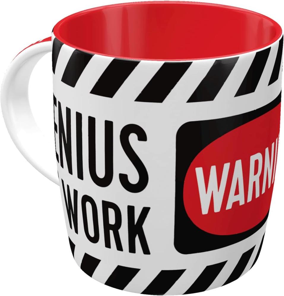 Nostalgic-Art - Kaffeetasse - Achtung - Genius at Work Bild 1