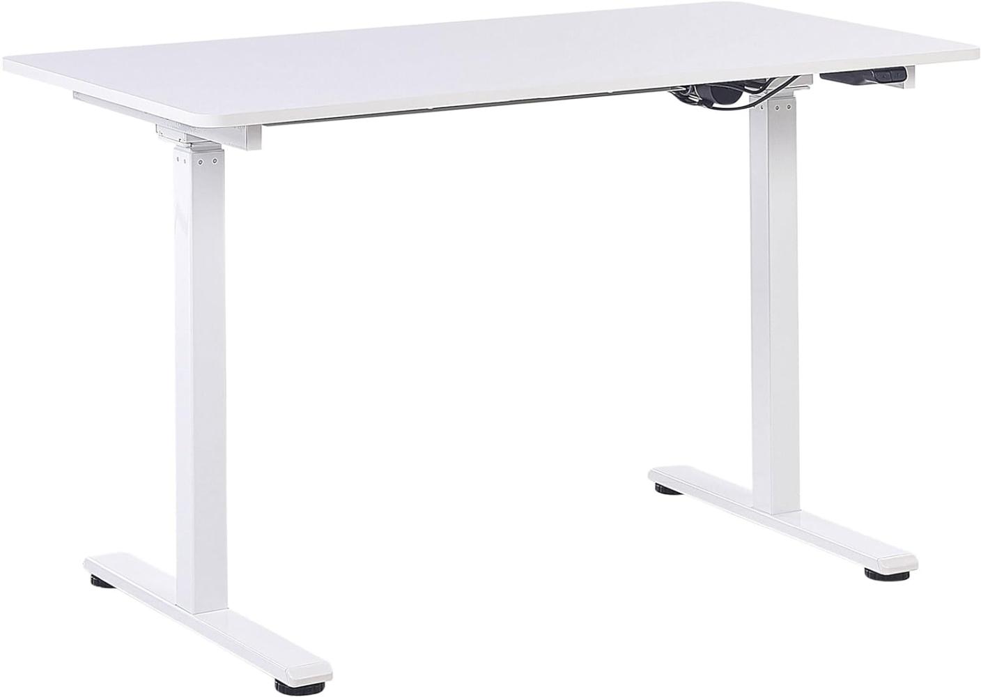 Höhenverstellbarer Schreibtisch Elektrisch 120 x 60 cm Weiß GRIFTON Bild 1