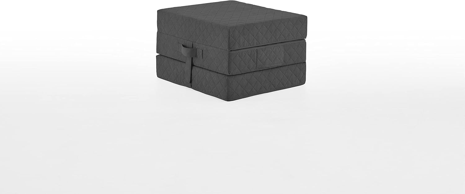 ATLANTIC home collection Falthocker Lenny, 75/195/15 cm, Anthrazit Bild 1