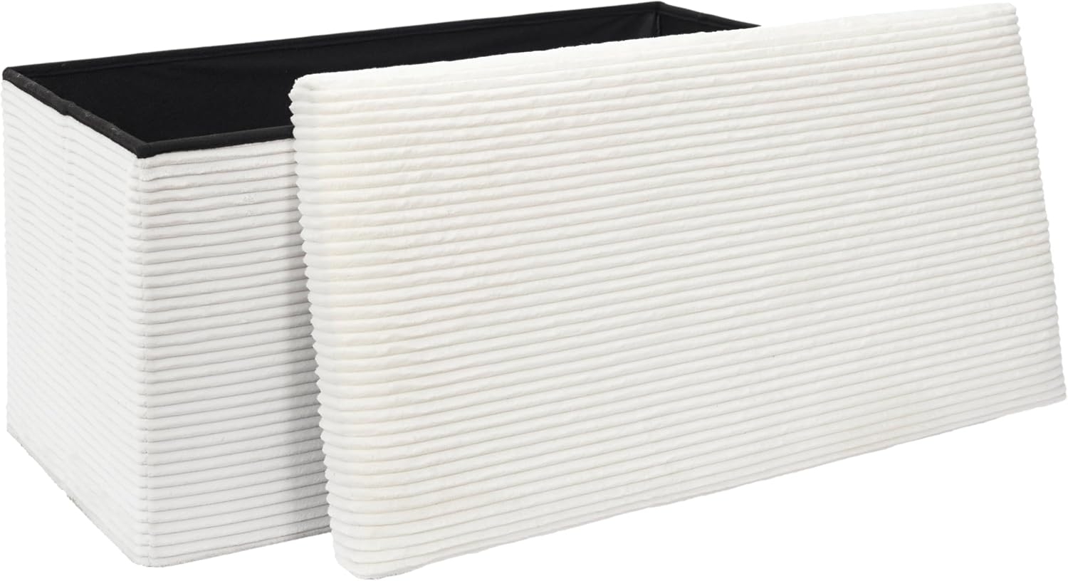 HOME DECO FACTORY, HD0279, Cotele Scott Beige Faltbare Banktruhe, Weichheit, Möbel, Sitz, Faltbare Truhe und Bank, 76x38x38 cm, Sitzhöhe 38 cm, Beige Bild 1