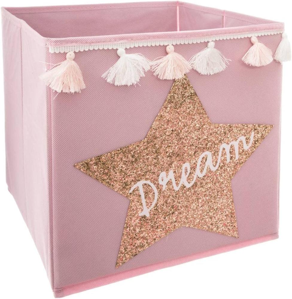 Faltbox, Textilbehälter, Aufbewahrungsbox für Kinderzimmer, rosa, 30 x 30 x 30 cm, Atmosphera for kids Bild 1