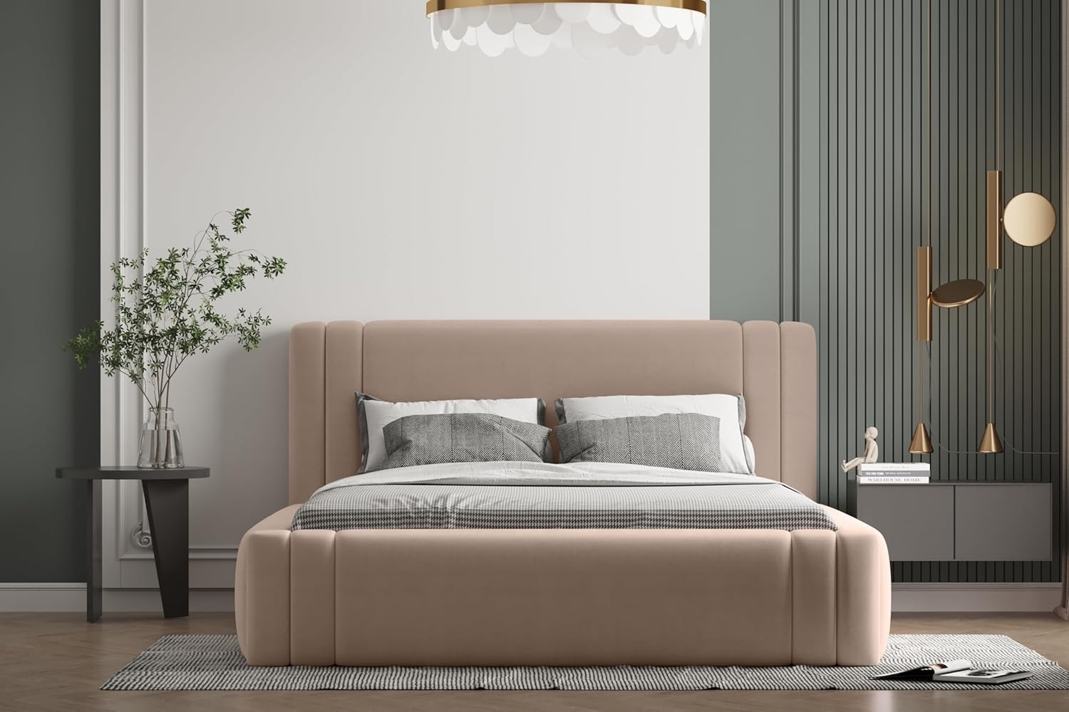 Polsterbett ROLF 180x200 mit Matratze, Bettkasten und Lattenrost. Farbe: VELUTTO 34 Bild 1