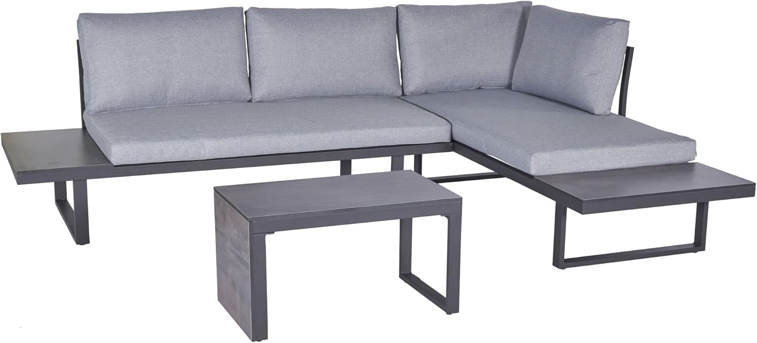 LC Garden »Sungardo« Gartenlounge Set 3tlg. anthrazit Aluminium/HPL Loungeset Balkonset Lounge • Gartenmöbel Set • Loungemöbel • Garten & Terrasse Bild 1