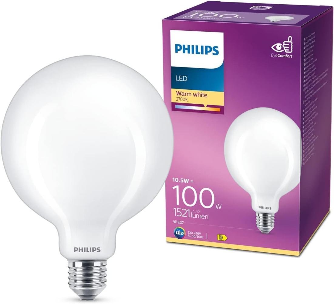 Philips LED E27 G120 Leuchtmittel 10,5W 1521lm 2700K warmweiss 12,5x12,5x17,7cm Bild 1