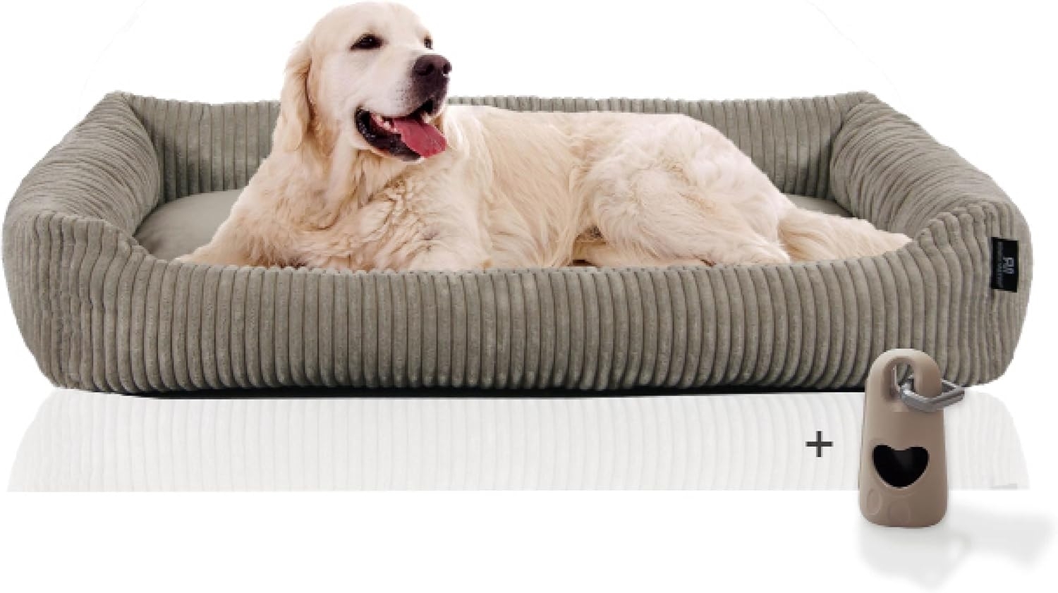 Rohrschneider Tierbett Hundesofa Cord Hundebett groß, dog bed xxl 120x80 cm, kuschelig Bild 1