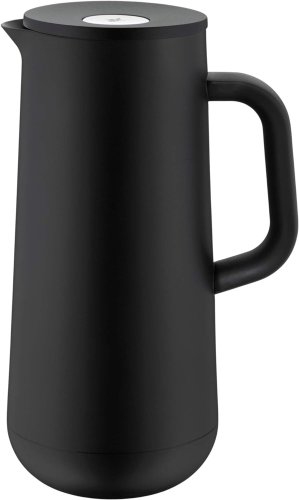 WMF Impulse Thermoskanne 1l, Isolierkanne für Kaffee oder Tee, Druckverschluss, hält Getränke 24h kalt & warm, schwarz Bild 1