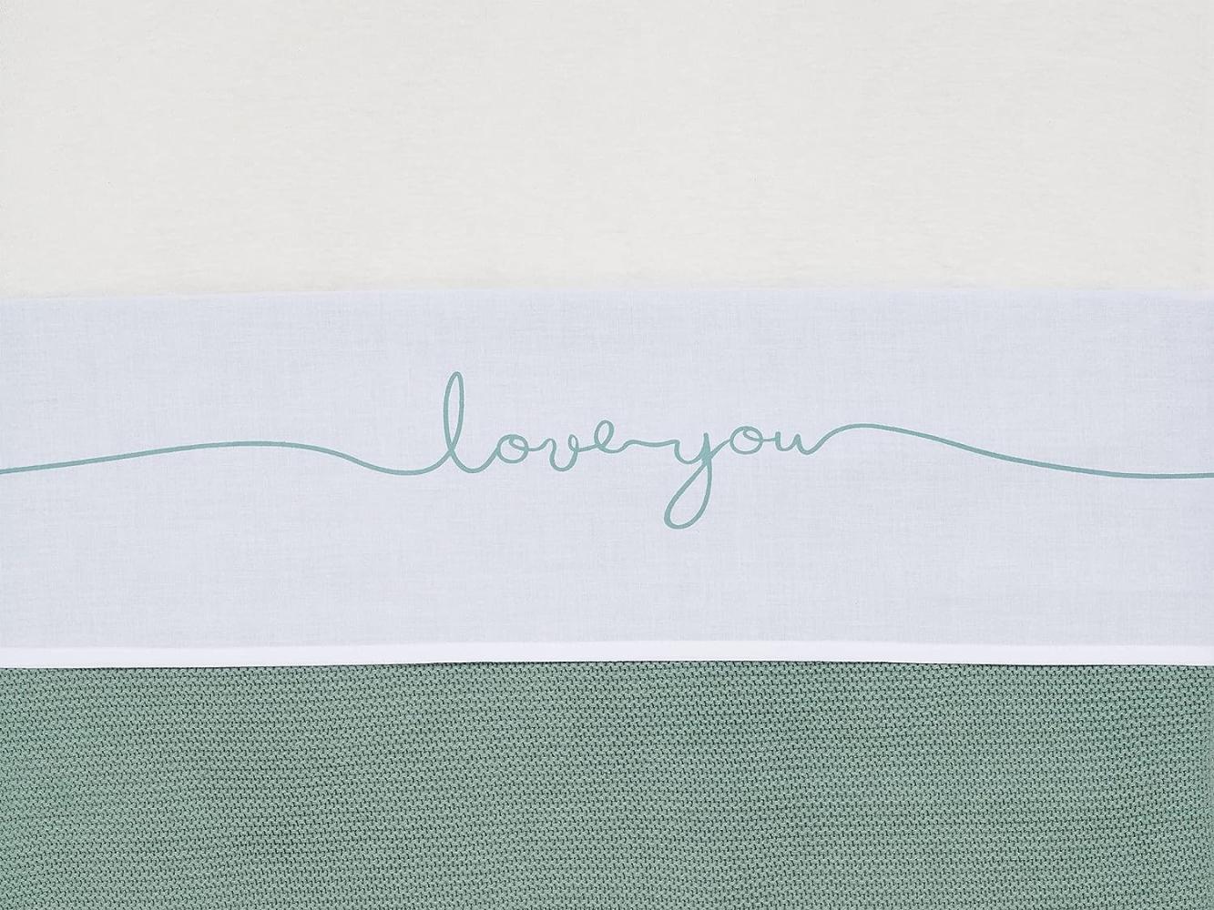 Jollein Love You Babylaken Stone Green 75 x 100 cm Bild 1