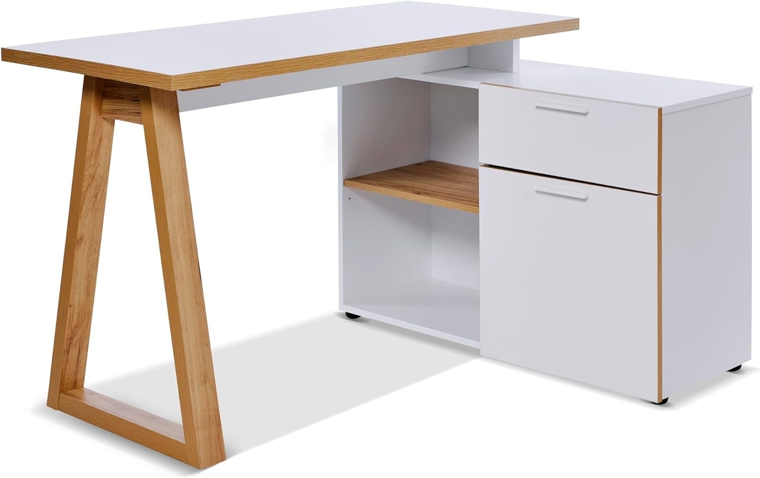 Jahnke Eckschreibtisch CLUB C 130 E, Eckschreibtisch, wechselseitig montierbar, Breite 130 cm Bild 1