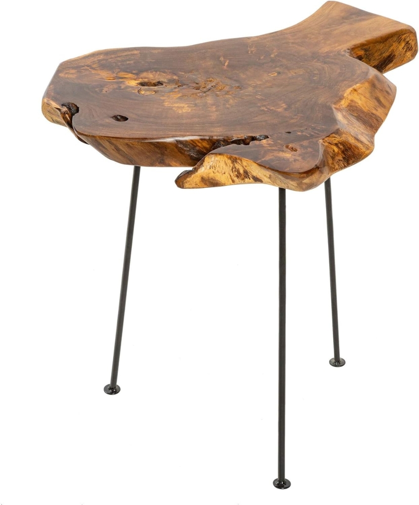 riess-ambiente Beistelltisch WILD 40cm natur, Massivholz · Nachttisch · Baumscheibe · Teakholz Bild 1