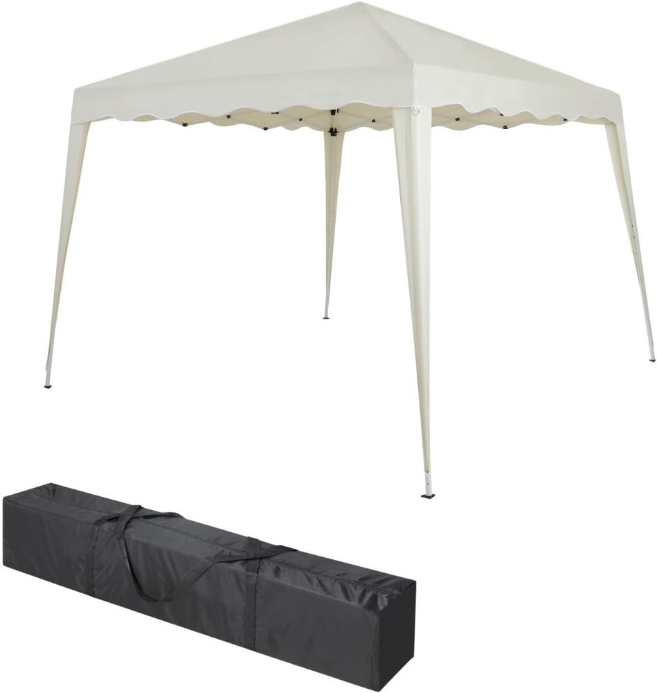 GEORGES Faltpavillon 3x3m, wasserabweisend, UV-Schutz 50+ inkl. Aufbewahrungstasche beige Textil Faltpavillon Bild 1