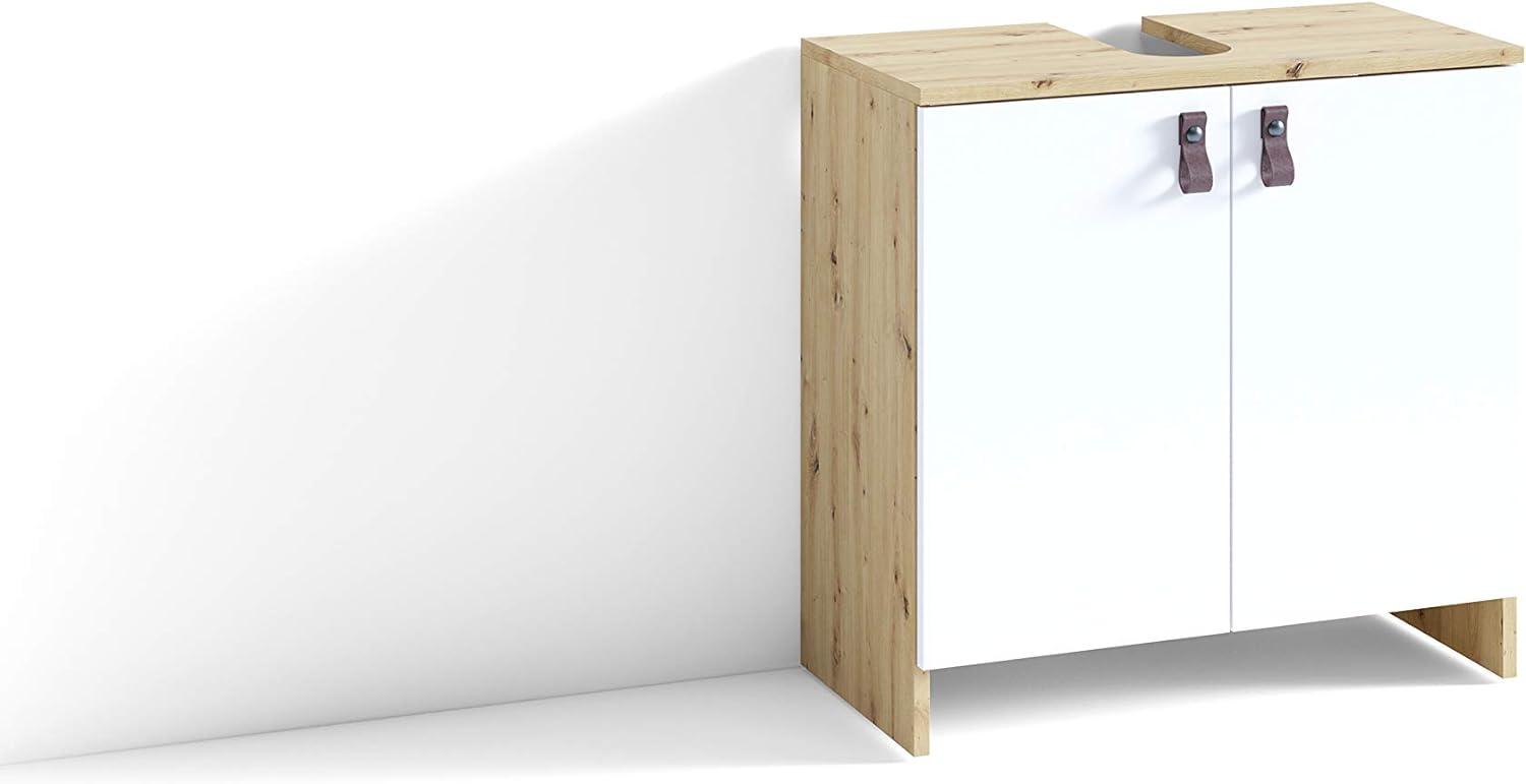 Homexperts 'NEW PORT' Waschb. -U. -Schr, Holzwerkstoff Spanplatte Artisan Eiche, B 60 x H 60 x T 32 cm Bild 1