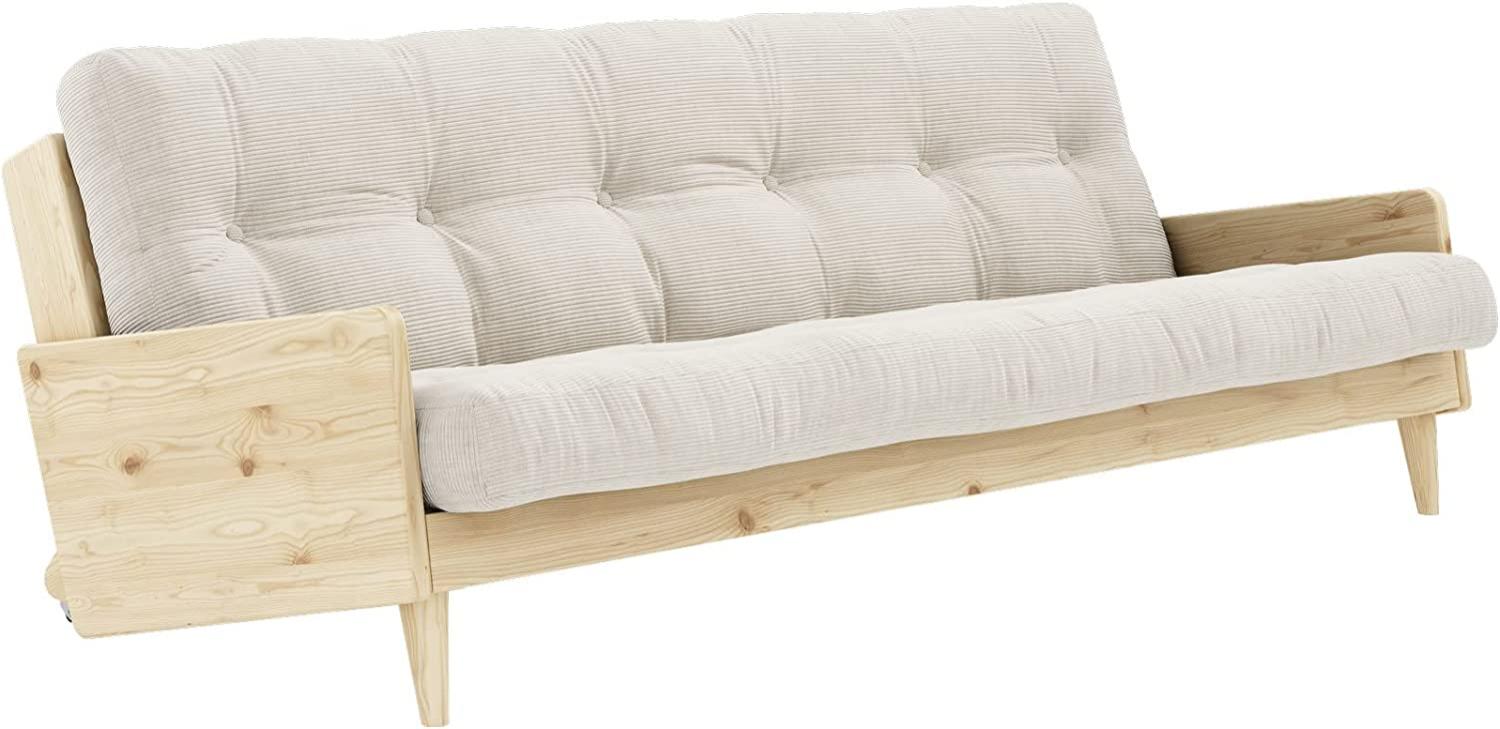 Karup Design Schlafsofa INDIE Gestell Natur, Matratze Cord Ivory Bild 1