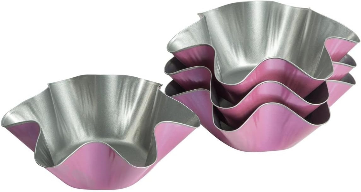 Backförmchen 4er Set gewellt Brioche Backform 16cm Rosa Creative Zenker 7473 Bild 1