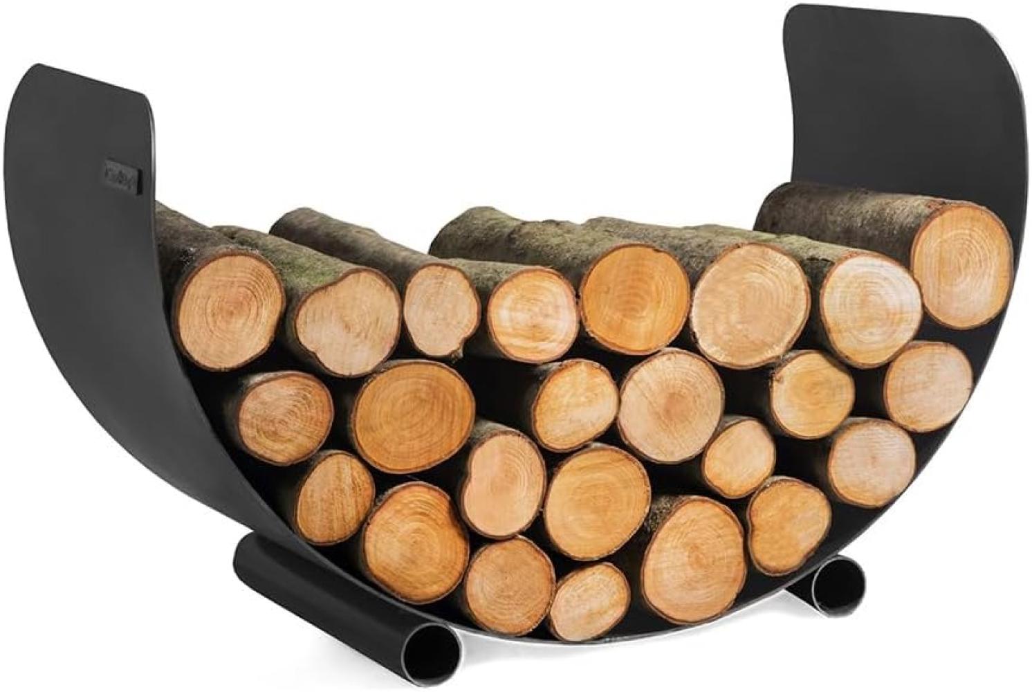 CookKing Stahl Kaminholzregal Turyn 70 | Schwarz | 70x45 cm Bild 1