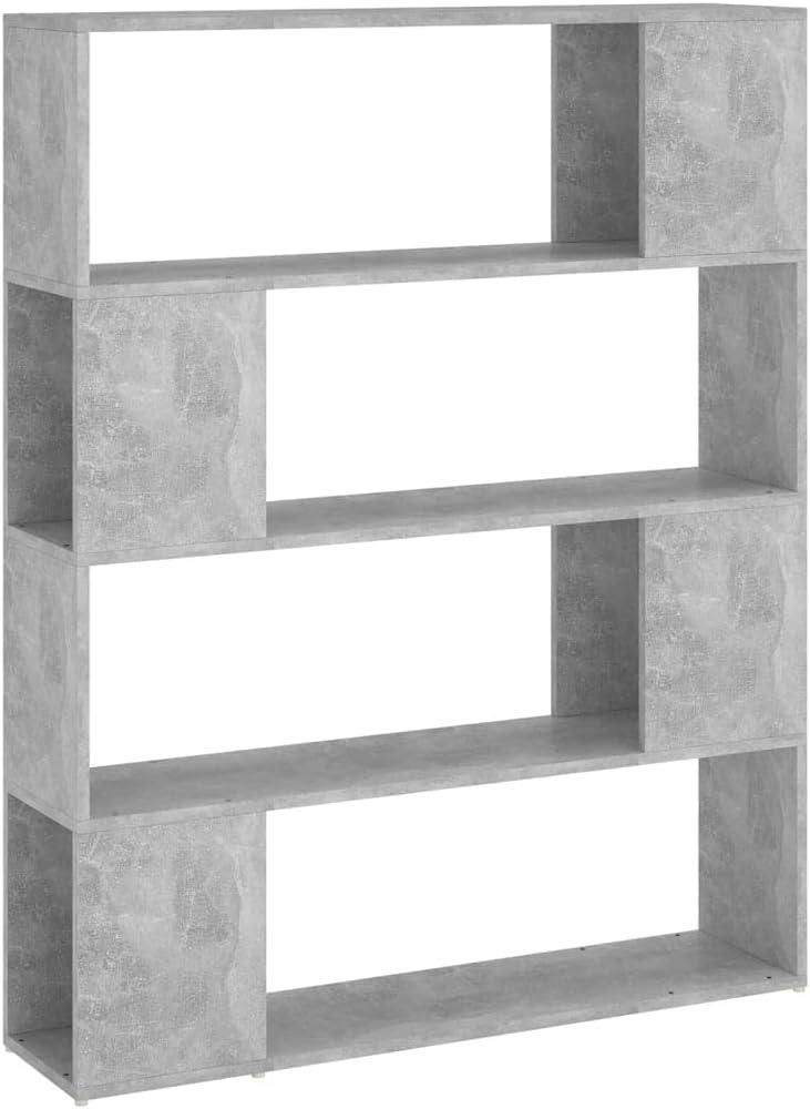 vidaXL Bücherregal Raumteiler Betongrau 100x24x124 cm 809192 Bild 1