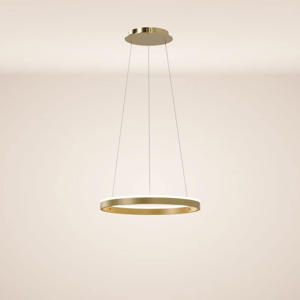 s.luce LED Ring Pendelleuchte rund Direkt oder Indirekt Gold Ø 40cm Bild 1