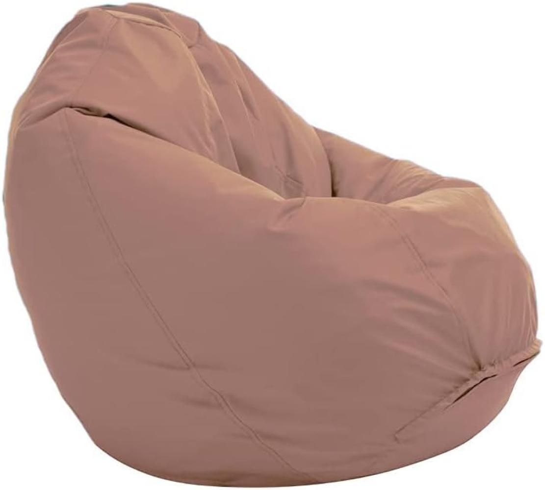 Bruni Sitzsack Classico M in Hellbraun – Sitzsack mit Innensack zum Zocken & Lesen, Abnehmbarer Bezug, lebensmittelechte EPS-Perlen als Bean-Bag-Füllung, aus Deutschland Bild 1