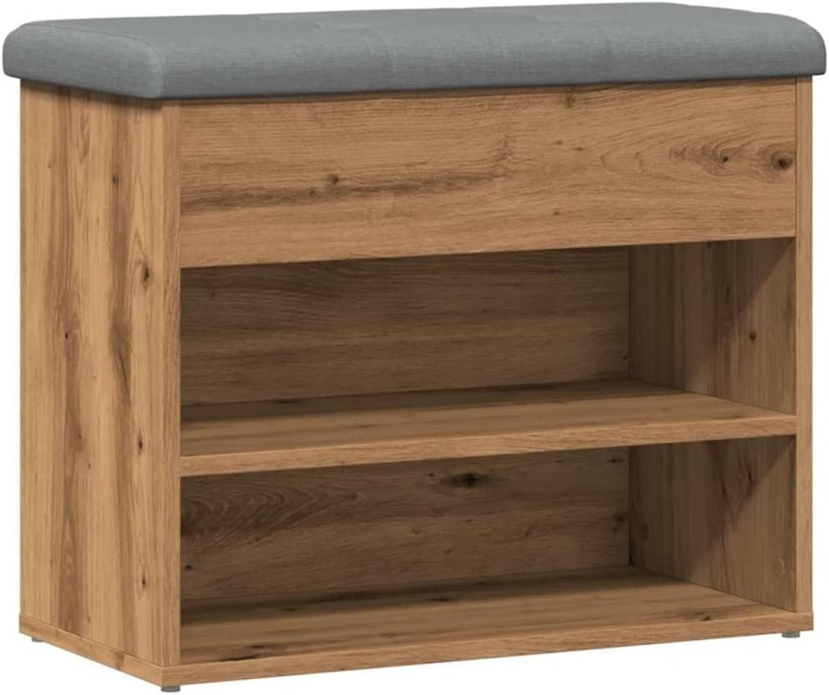 vidaXL Sitzbank Schuhbank Artisan-Eiche 62x32x50 cm Holzwerkstoff Bild 1