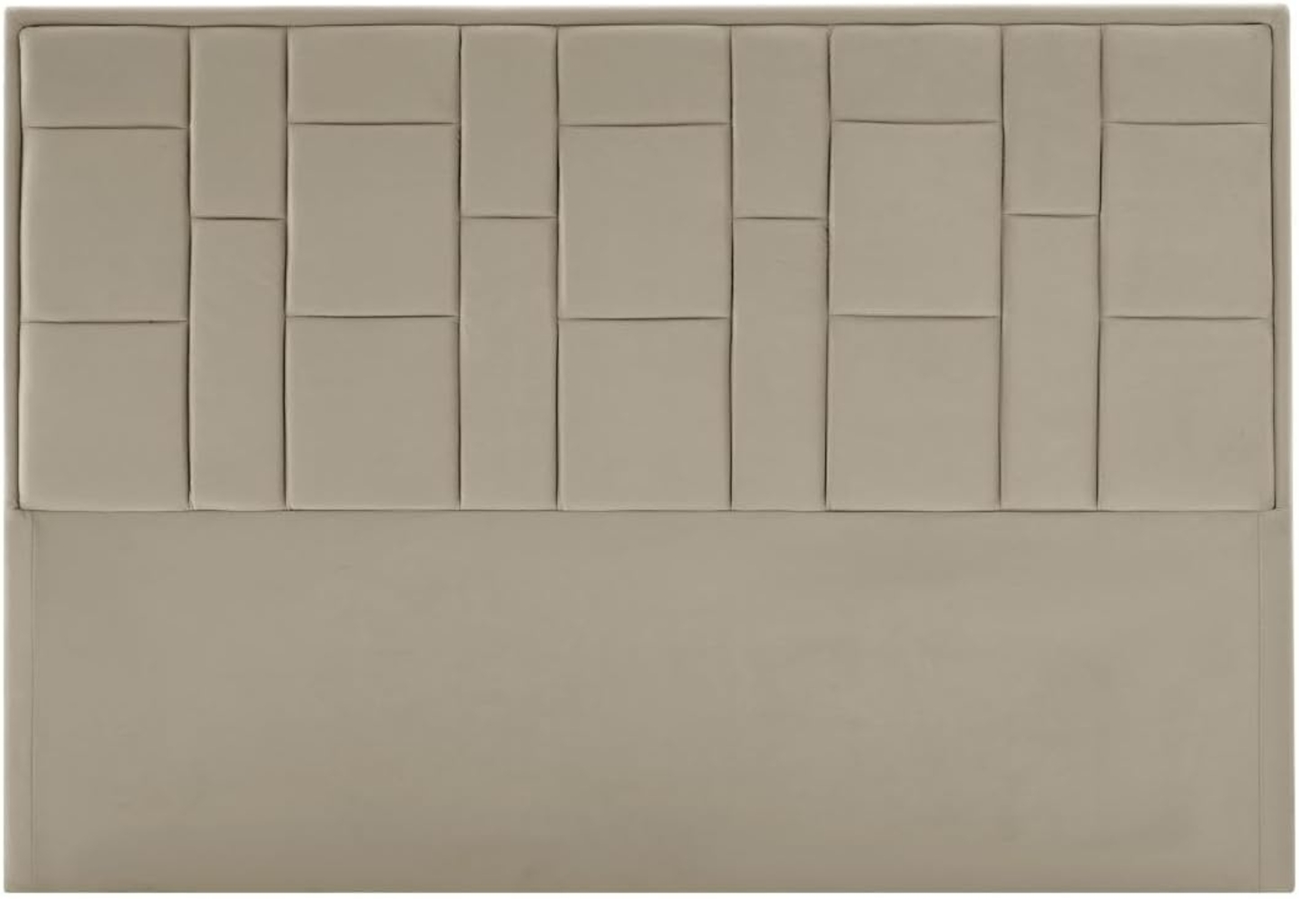 Vente-unique - Bettkopfteil - 160 cm - Samt - Taupe - HERMINE Bild 1