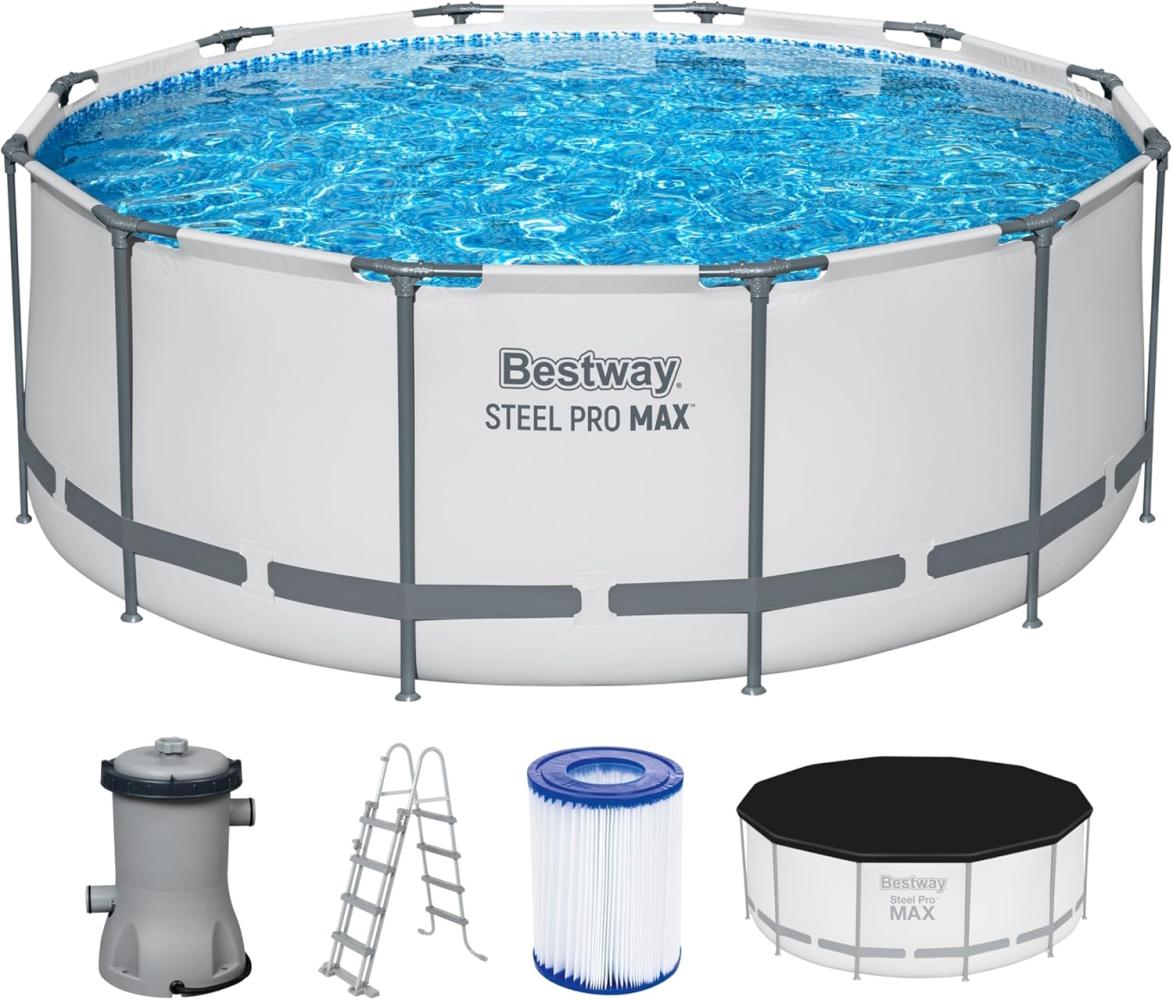 Bestway Steel Pro Framepool Komplett-Set, 366 x 122 cm Schwimmbad Bild 1