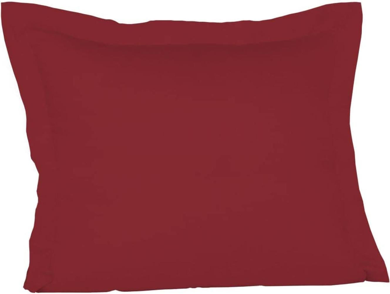 Fleuresse Mako-Satin-Kissenbezug uni colours, Farbe bordeaux 4580 35 x 40 cm Bild 1