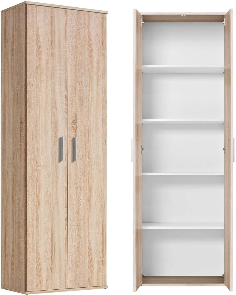 mokebo® Mehrzweckschrank 'Der Lange' moderner Aktenschrank, Schrank & Haushaltsschrank, Made in Germany | 60x180x34 (B/H/T in cm) | Sonoma Eiche, Braun Bild 1