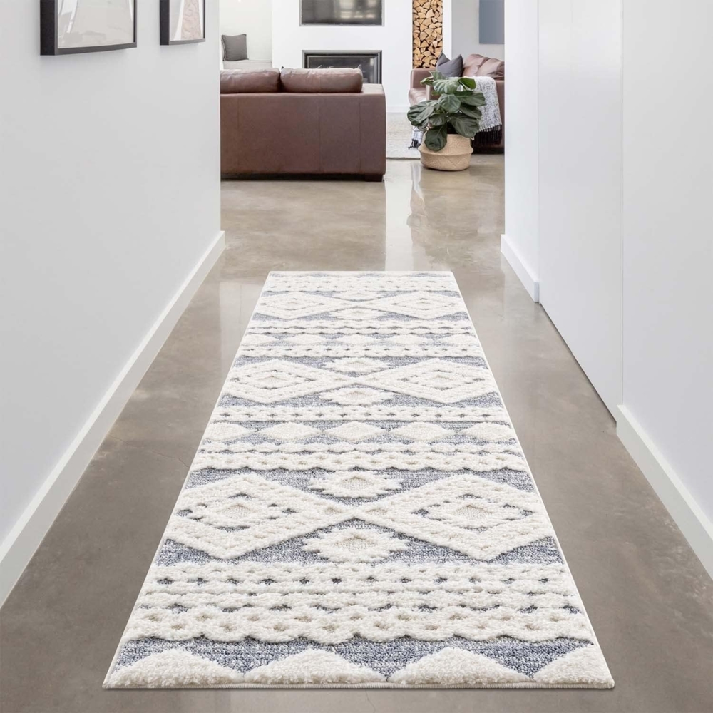 Carpet City Hochflor-Läufer FOCUS 3005, rechteckig, Höhe: 20 mm, Boho-Teppich, besonders weich, 3D-Effekt Bild 1