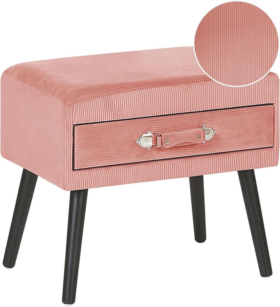 Nachttisch rosa Cord EUROSTAR Bild 1