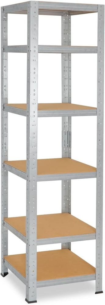 shelfplaza HOME 230x23x23 cm Schwerlastregal in grau-verzinkt mit 6 Böden und 145 kg Traglast pro Boden Bild 1