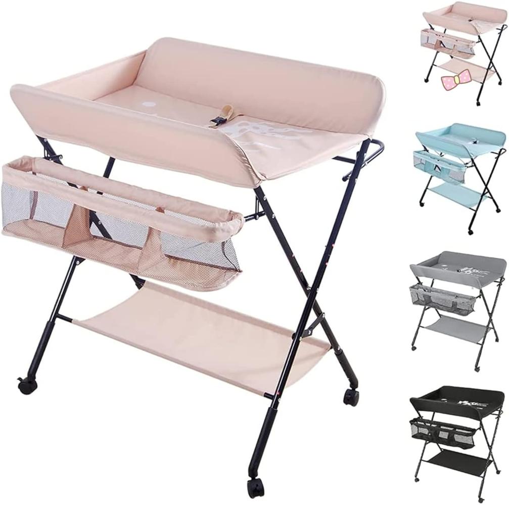 Faltbarer Wickeltisch für Babywannen, tragbarer multifunktionaler Wickeltisch, höhenverstellbar, 2in1-Wickeltisch mit Babywanne, tragbarer Wickeltisch Bild 1