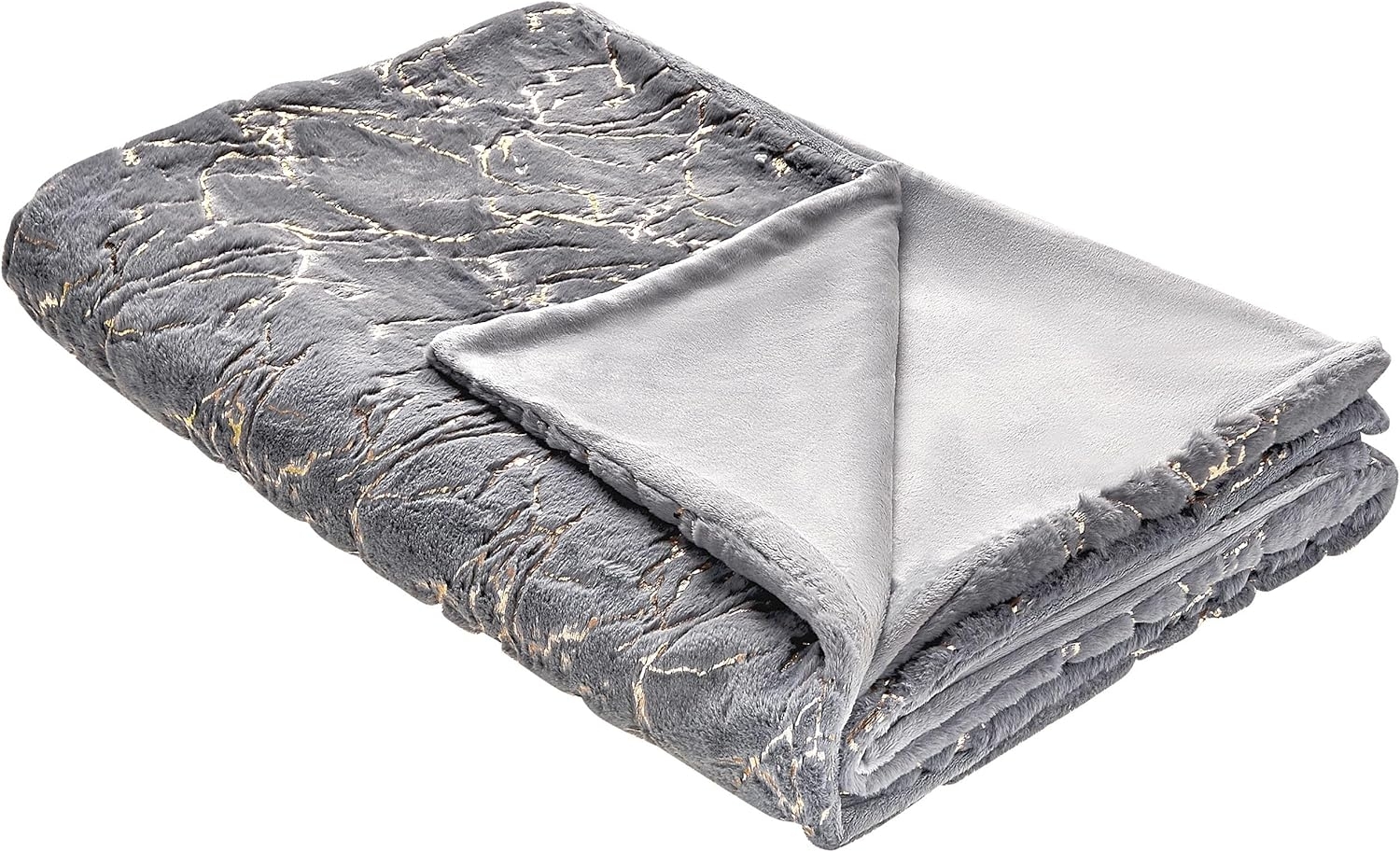 Beliani 'GODAVARI' Tagesdecke, Polyester, grau, 130x180 cm Bild 1