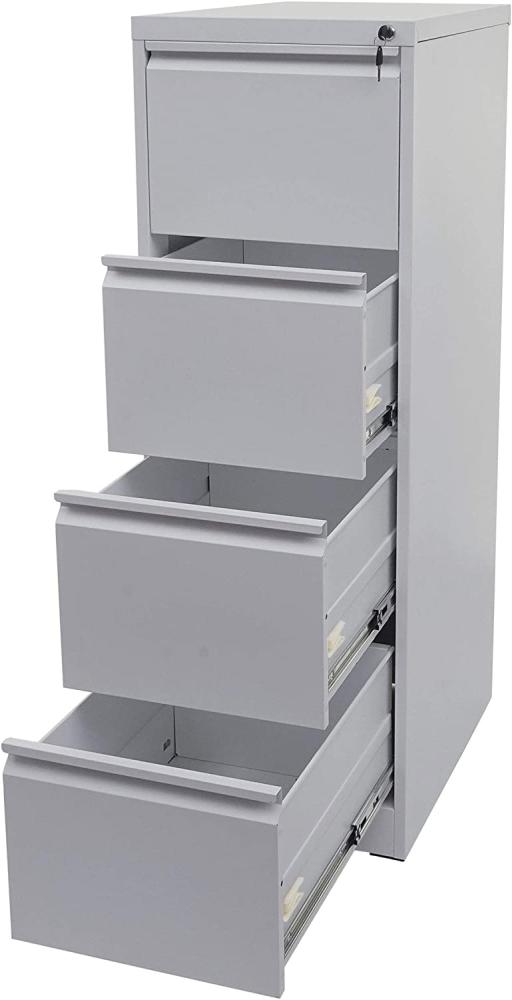Hängeregisterschrank HWC-H16, Aktenschrank Büroschrank Stahlschrank, Format Legal + A4 abschließbar 134x46x62cm ~ grau Bild 1