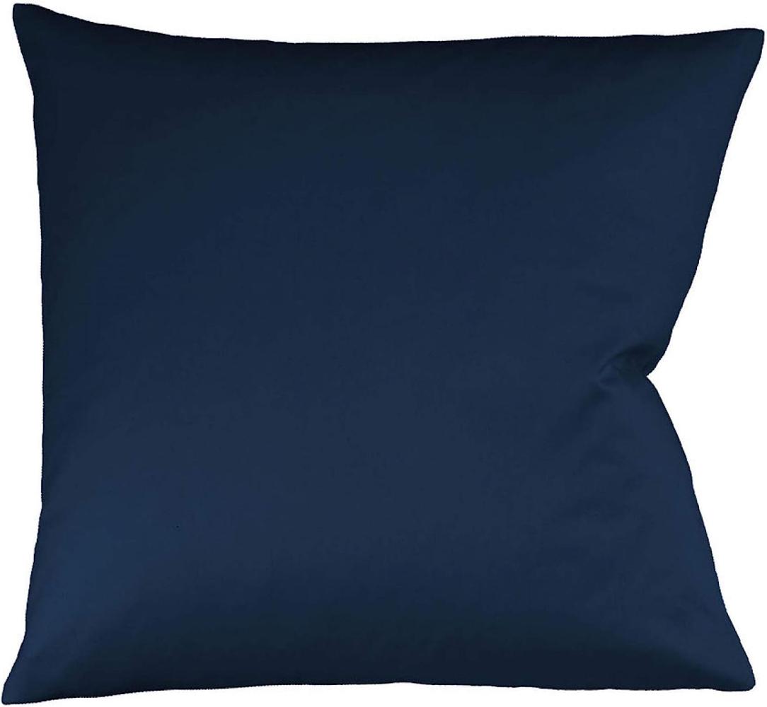 Fleuresse Interlock-Jersey-Kissenbezug uni colours dunkelblau 6061 Größe 40x40 cm Bild 1