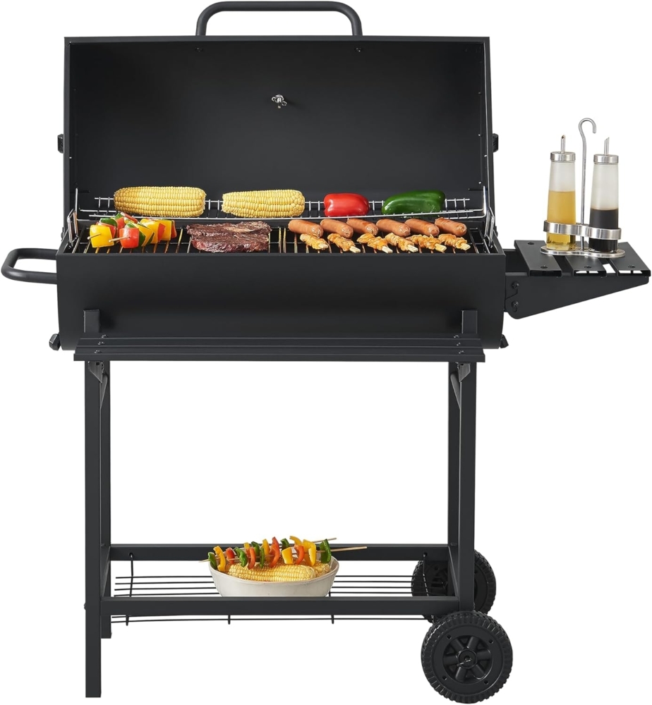 casa.pro 'Armento' Grillwagen, Stahl Schwarz, 95x108x61cm Bild 1