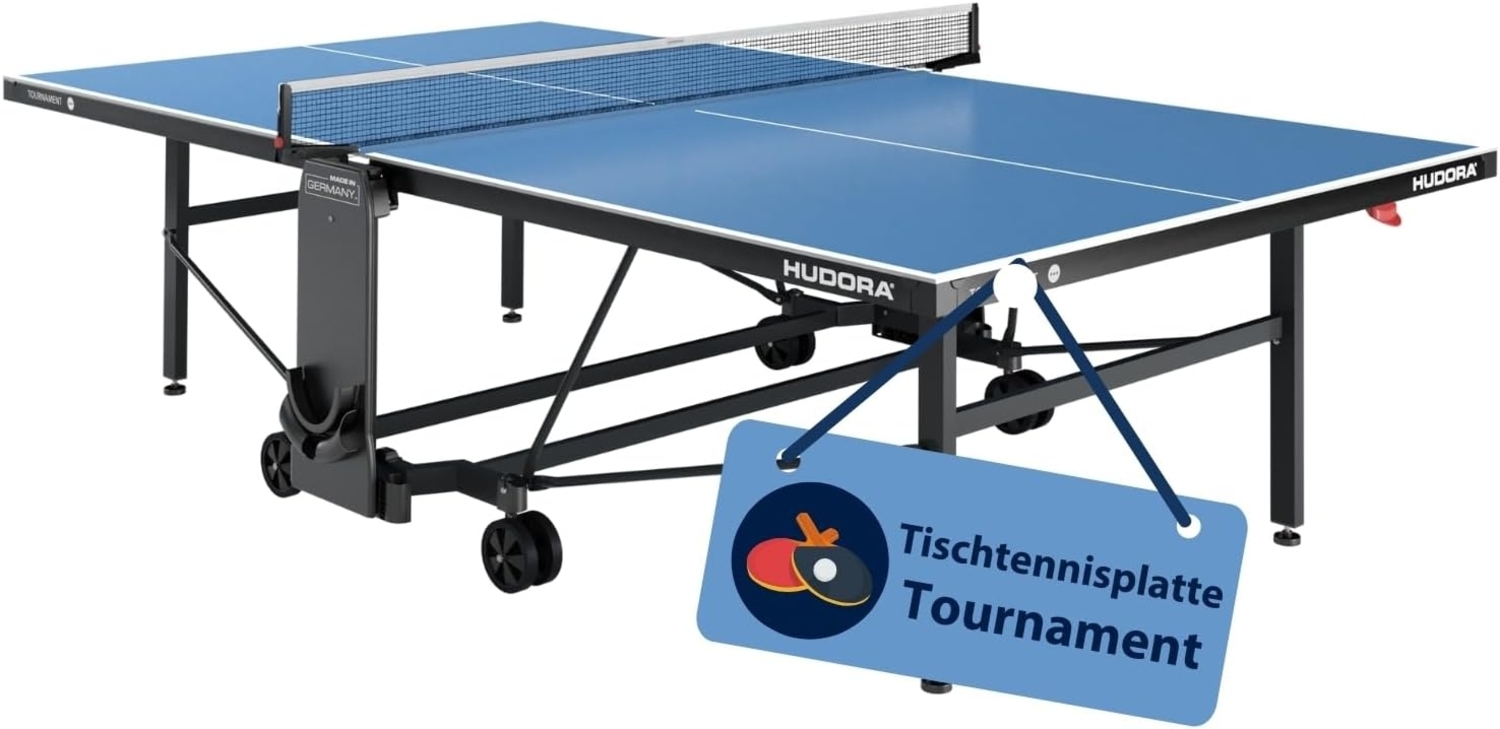 Hudora 'Tournament' Tischtennisplatte, Melaminharz blau, 187 x 274 x 91 cm Bild 1