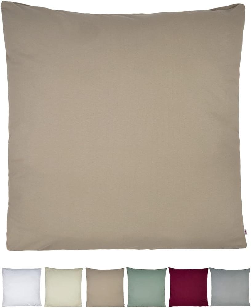 Kissenbezug ca. 80x80 cm Jersey plaza-taupe beties "BasicSoft" Bild 1