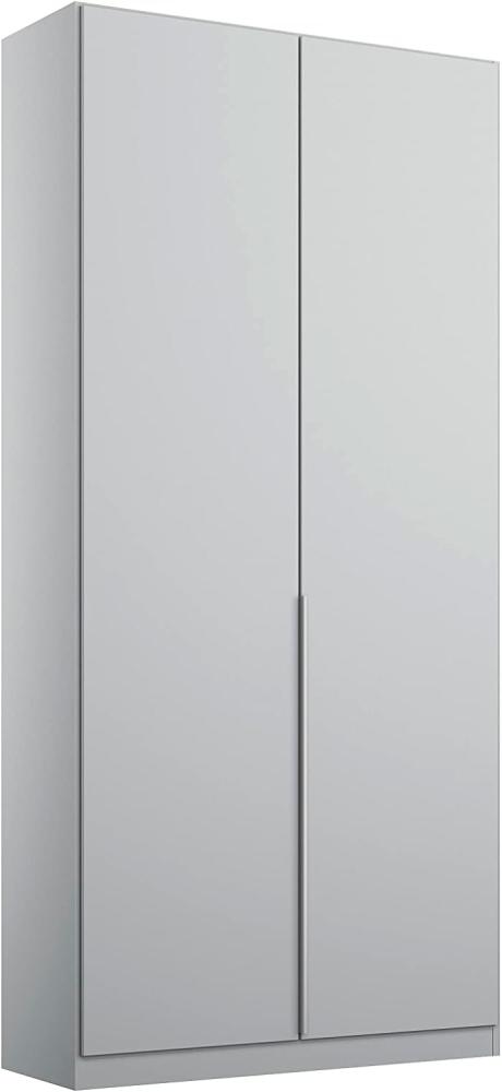 Rauch Möbel Alabama Drehtürenschrank Schrank Kleiderschrank Grau, 2-türig, Inklusive Zubehörpaket Premium, 1 Kleiderstange, 2 Einlegeböden, 2 Schubkästen, BxHxT 91 x 210 x 54 cm Bild 1