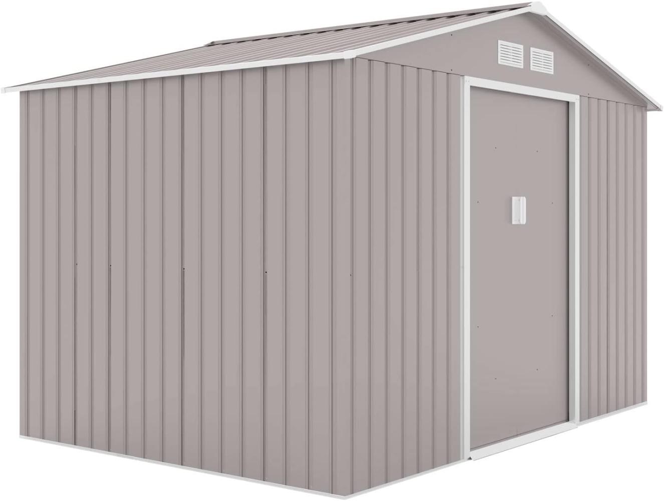 HATTORO S200 XXL Metall Gerätehaus grau Geräteschuppen Schuppen Gartenhaus Bild 1