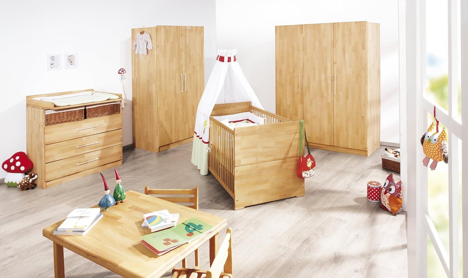 Pinolino 'Natura' 3-tlg. Babyzimmer-Set natur, 3-türig Bild 1