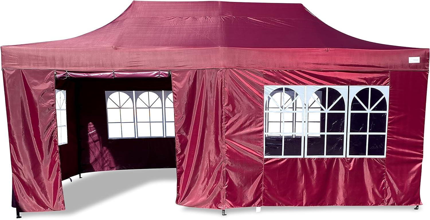 Grasekamp Faltpavillon Modena 3x6 m bordeaux inkl. Seitenteile - extra starkes Gestell bordeaux Bild 1