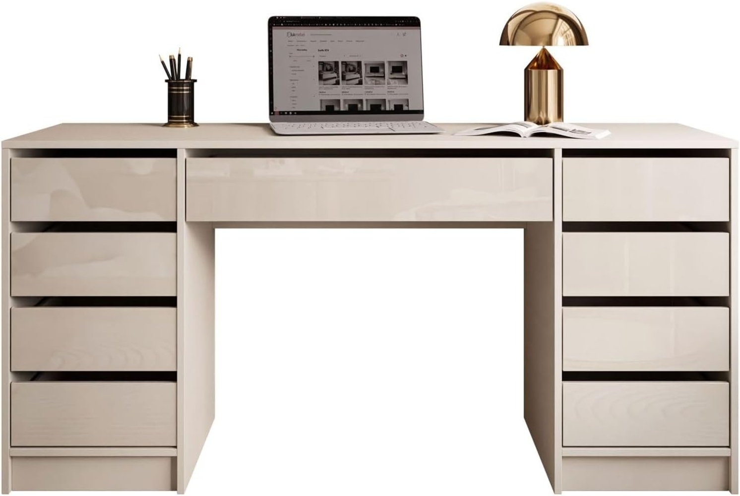 Lookway Schreibtisch MADA DOUBLE mit Schubladen (1x Schreibtisch), Breite: 157cm Bild 1