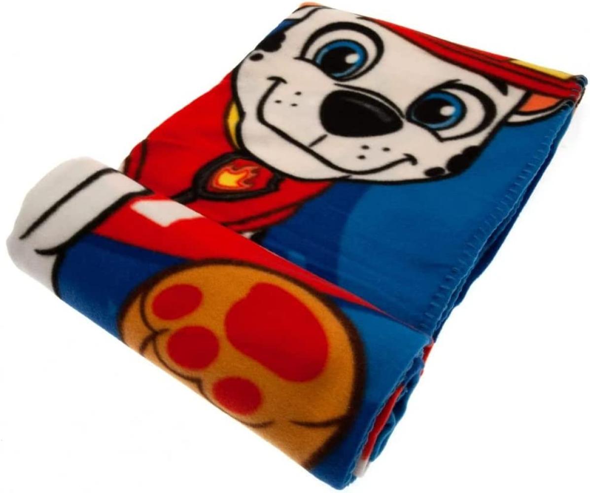 Paw Patrol XL Kuscheldecke 170x130 cm Fleecedecke mit Chase Marshall und Skye Bild 1