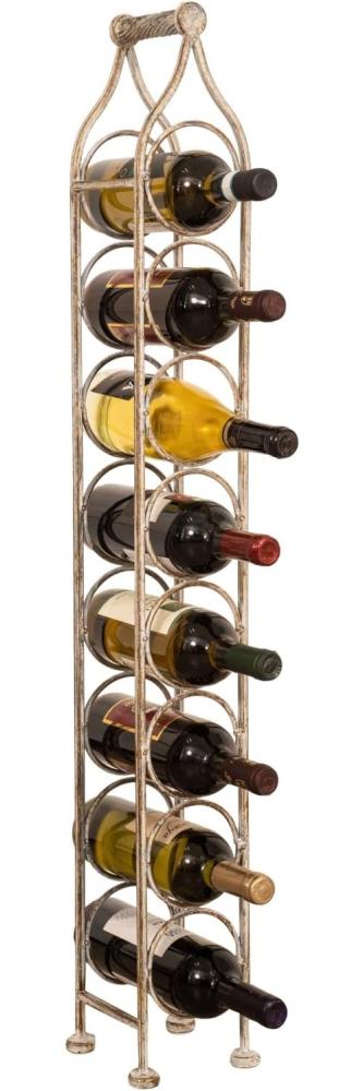 Biscottini Weinregal aus Schmiedeeisen – Weinregal für Wasser und Wein L16,5 x PR15,5 x H105,5 cm – Weinregal für 8 Flaschen Bild 1