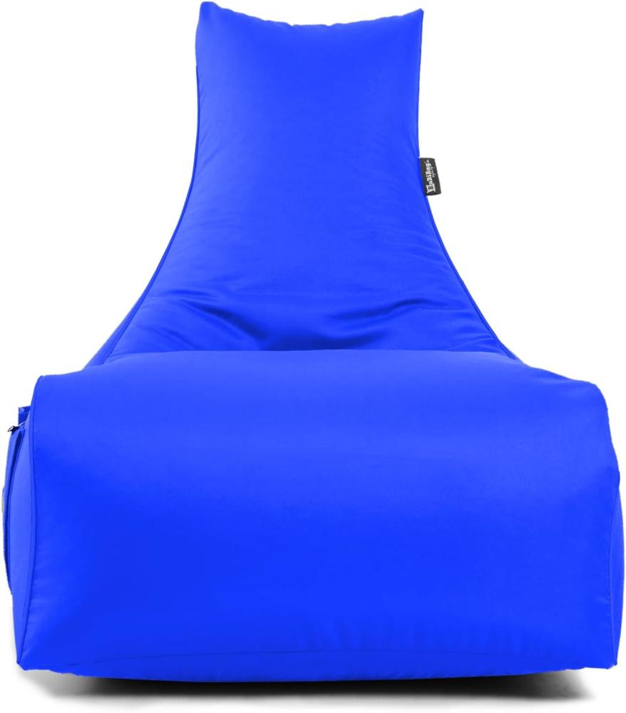 BuBiBag Gaming Sitzsack zum Zocken mit & Taschen, Lounge Kissen, Game Sessel für Kinder und Erwachsene, Beanbag Indoor und Outdoor - Magic Gambler (Blau II) Bild 1